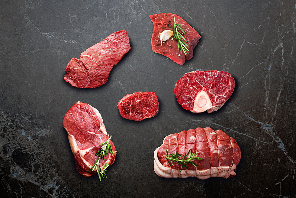 PROBIERPAKET GENUSS Groumetfleisch zum grillen, schmoren und genießen.